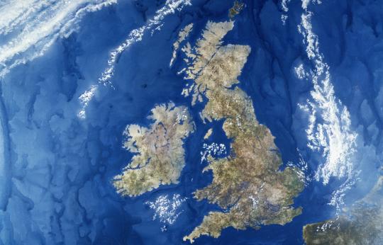 uk areal view