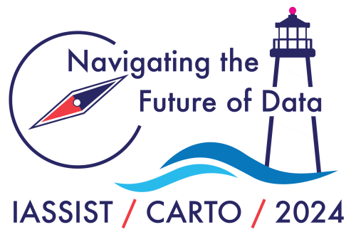 Image of compass and lighthouse overlaid with the text 'Navigating the Future of Data - IASSIST / CARTO / 2024'