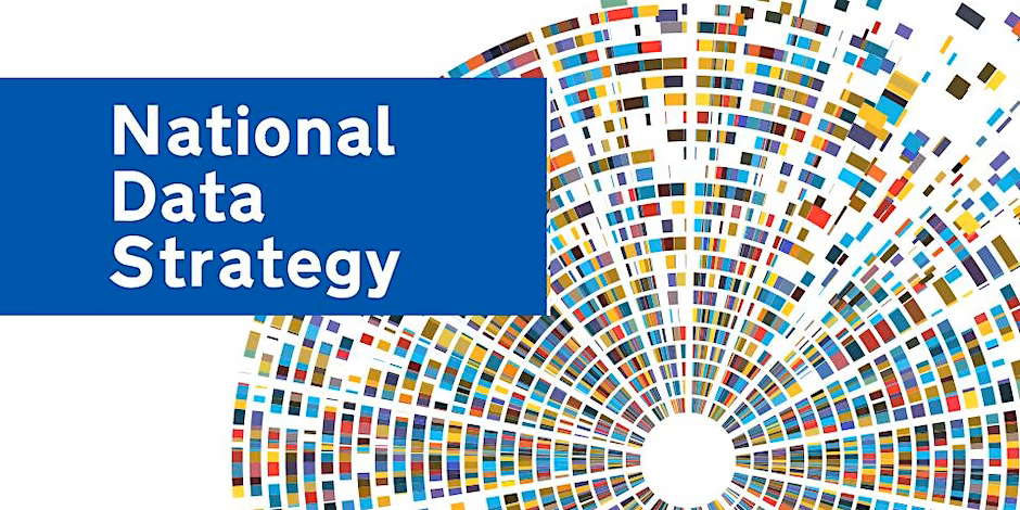 Graphic with text 'National Data Strategy'