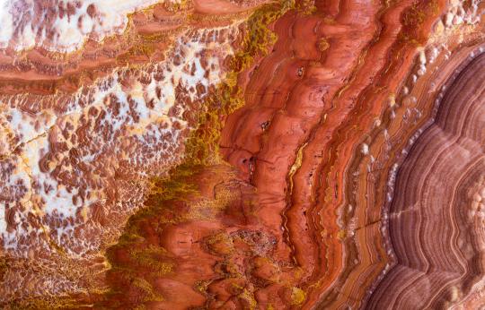 areal view of red landscape