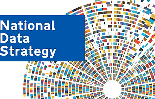 Graphic with text 'National Data Strategy'