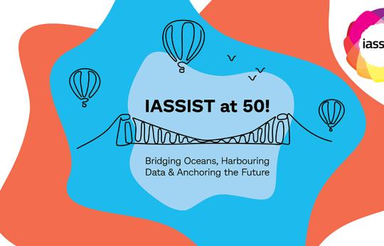 IASSIST 2025 logo with Clifton suspension bridge and hot air balloons