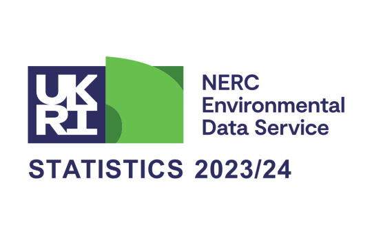 NERC EDS logo and words Statistics 2023/24 beneath