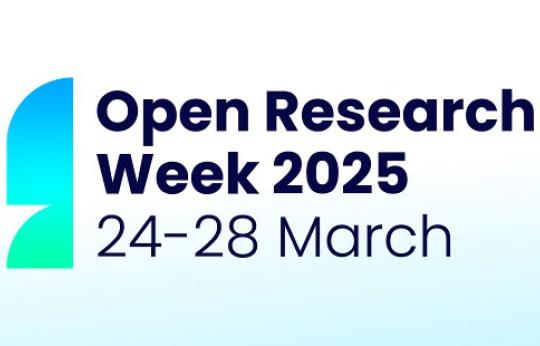 Graphic with text reading "Open Research Week 2025"