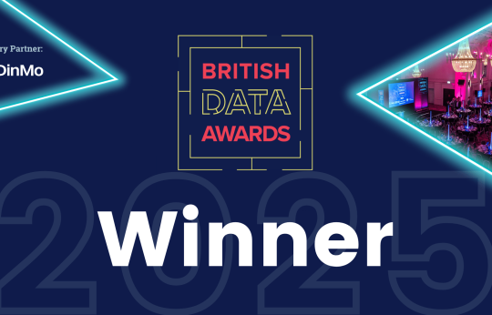 Text reading British Data Awards Winner