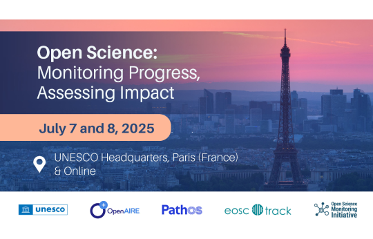 Photo of Paris skyline with words advertising conference overlaid