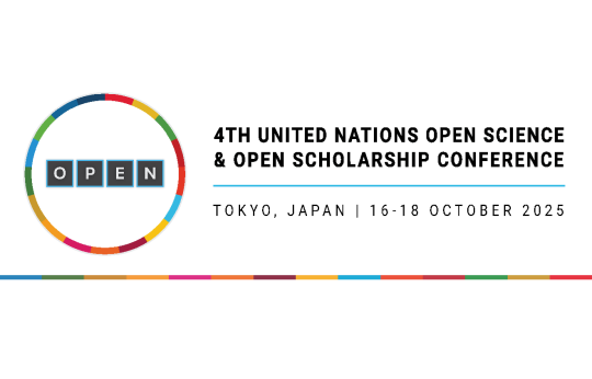 Text reading "4th United Nations Open Science & Open Scholarship Conference"