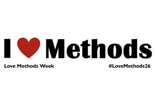 Text reading "I heart methods"