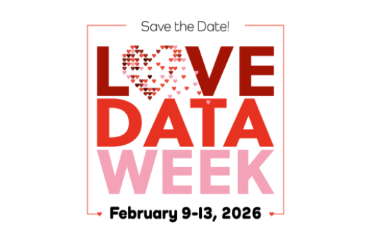 Graphic advertising Love Data Week 2026