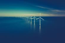 wind farm blue picture